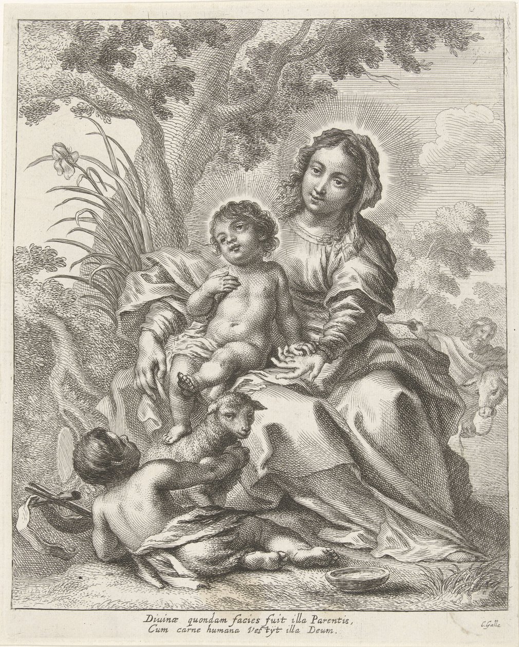 Sagrada Familia con Juan el Bautista de niño de Cornelis Galle (II)