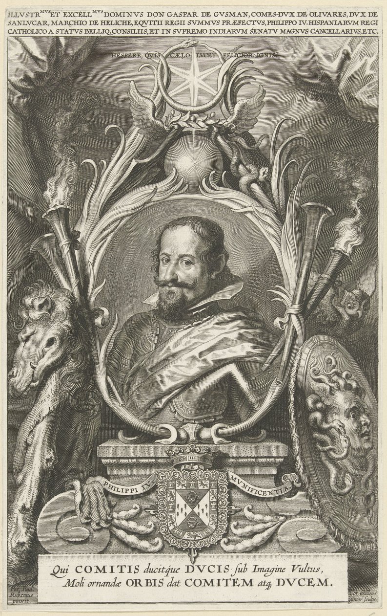Retrato de Gaspar de Guzmán, Conde de Olivares, Duque de San Lucar de Cornelis Galle (II)