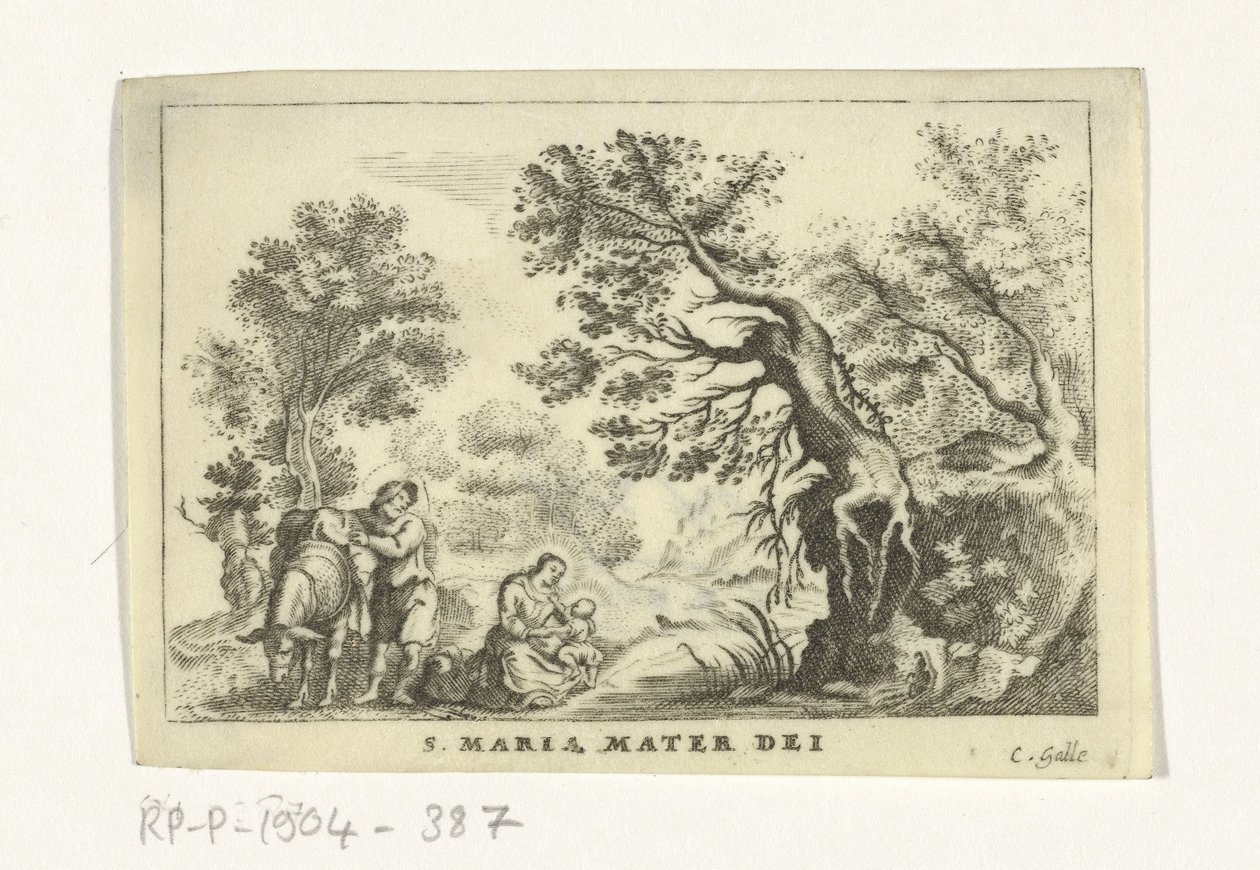 Descanso en la Huida a Egipto de Cornelis Galle (II)