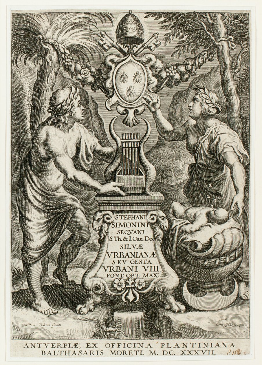 Portada de Silvae Urbanianae de Cornelis Galle I