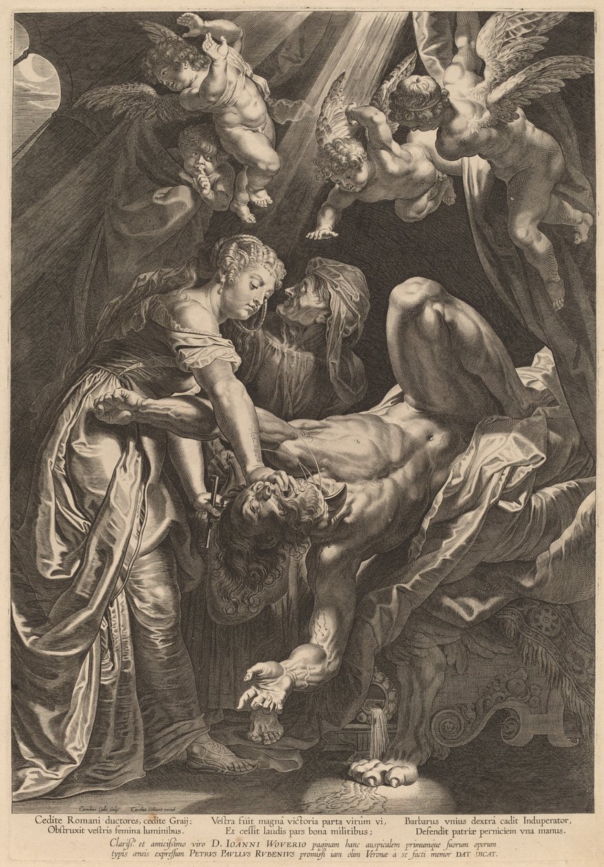 Judith Decapitando a Holofernes de Cornelis Galle I after Sir Peter Paul Rubens