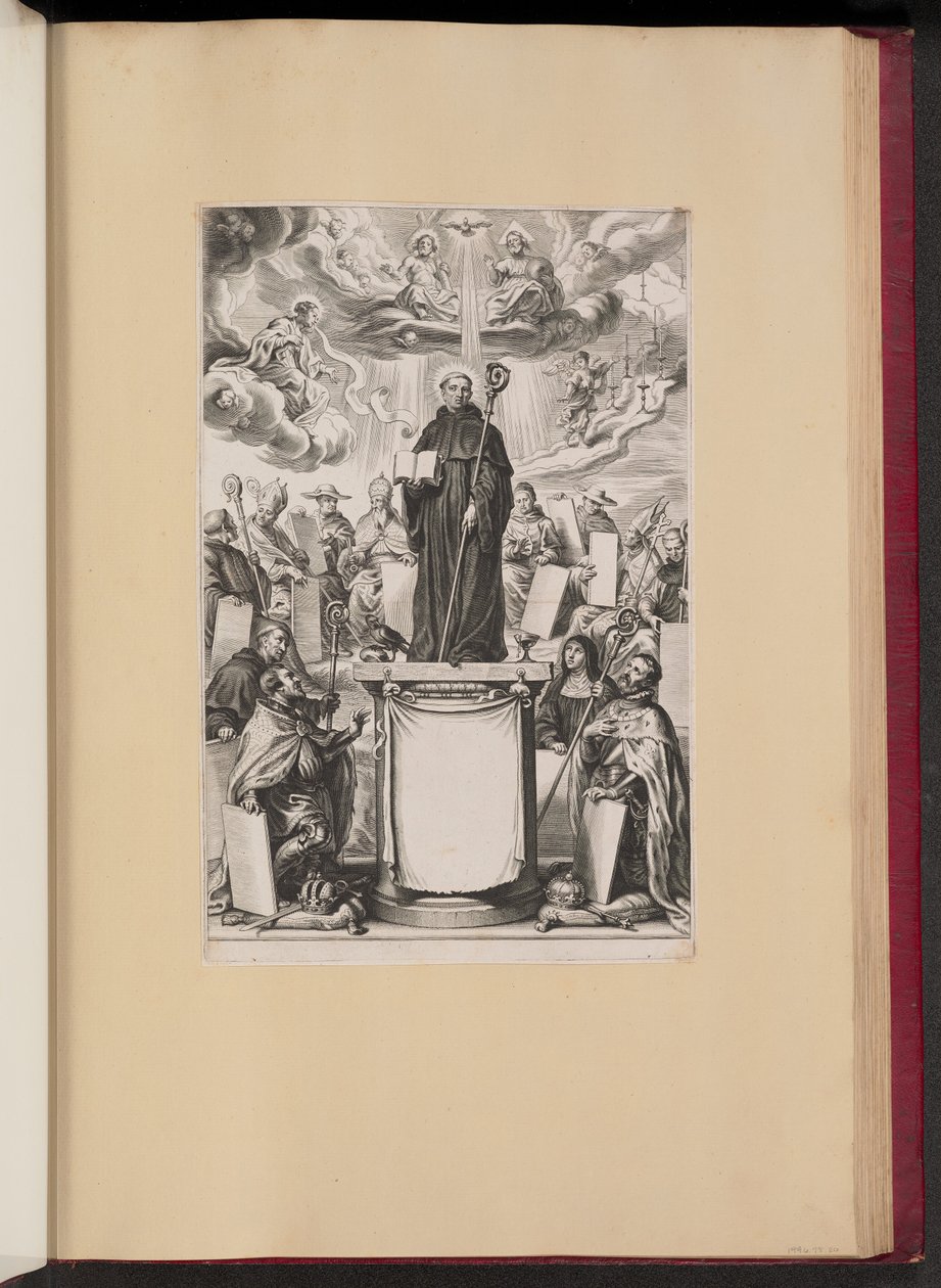 Página de título para S. Benedictvs Illvstratvs de Dommo Benedicto Haeftano de Cornelis Galle I after Sir Peter Paul Rubens