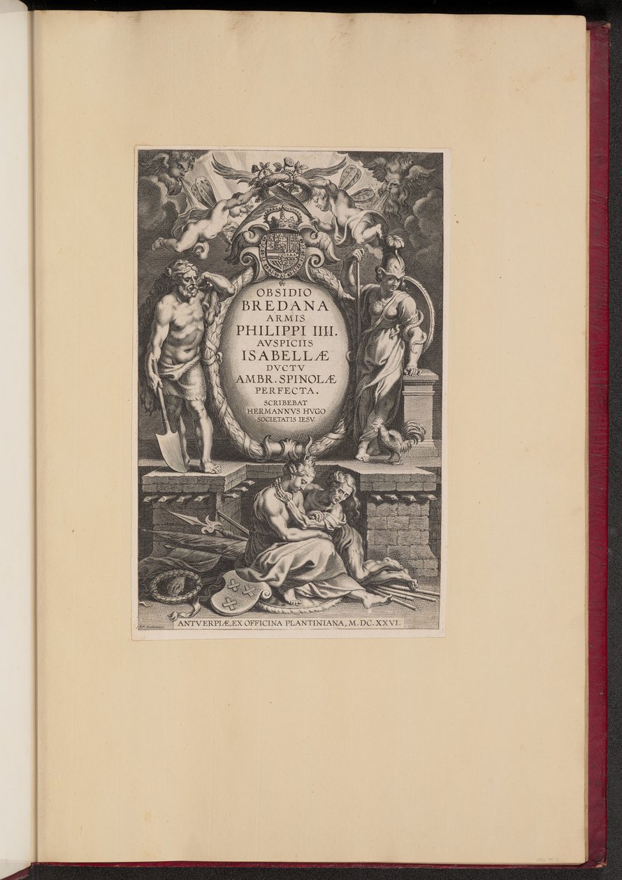 Página de título para "Obsidio Bredana" de Herman Hugo de Cornelis Galle I after Sir Peter Paul Rubens