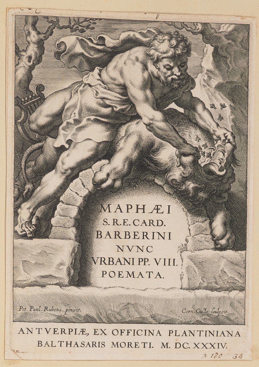 Página de título para Maffeo Barbarini, Poemata de Cornelis Galle I after Sir Peter Paul Rubens