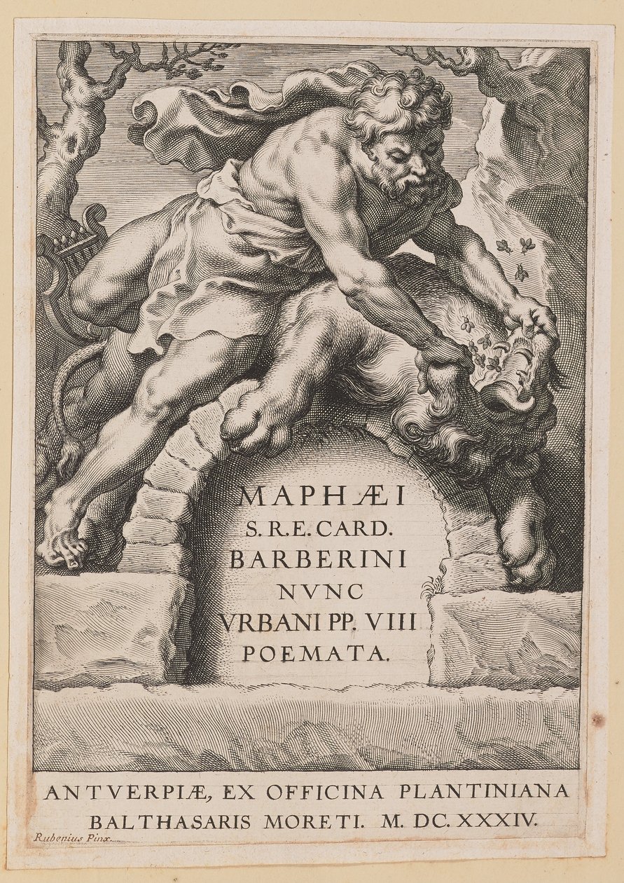 Página de título para Maffeo Barbarini, Poemata de Cornelis Galle I after Sir Peter Paul Rubens