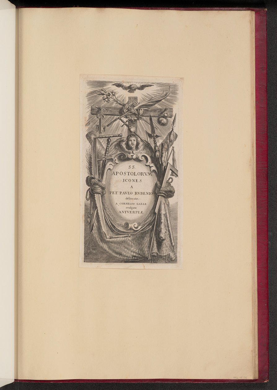 Placa de Título para SS. Apostolorvm Icones de Cornelis Galle I after Sir Peter Paul Rubens