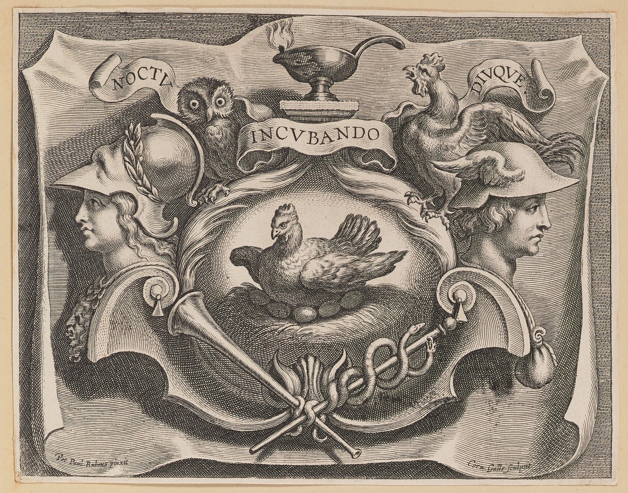 Viñeta para la portada de Martinus Bonacina, Opera Omnia de Cornelis Galle I after Sir Peter Paul Rubens