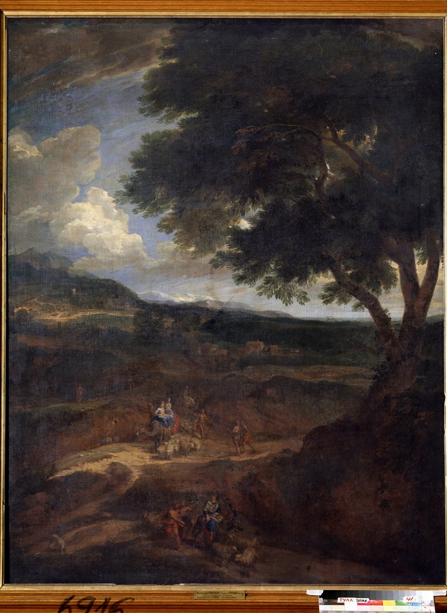"El regreso de Jacob a la Tierra de Canaán con sus esposas e hijos" (El regreso de Jacob) Pintura de Constantinus Cornelis Huysmans (1648-1727) Museo Estatal de Arte, Tula, Rusia de Cornelis Huysmans