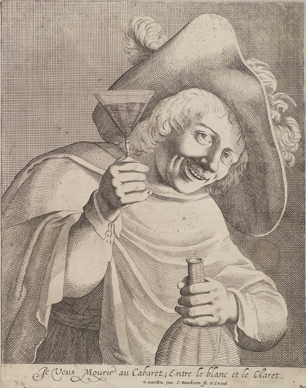 Hombre con un vaso de Cornelis I Danckerts