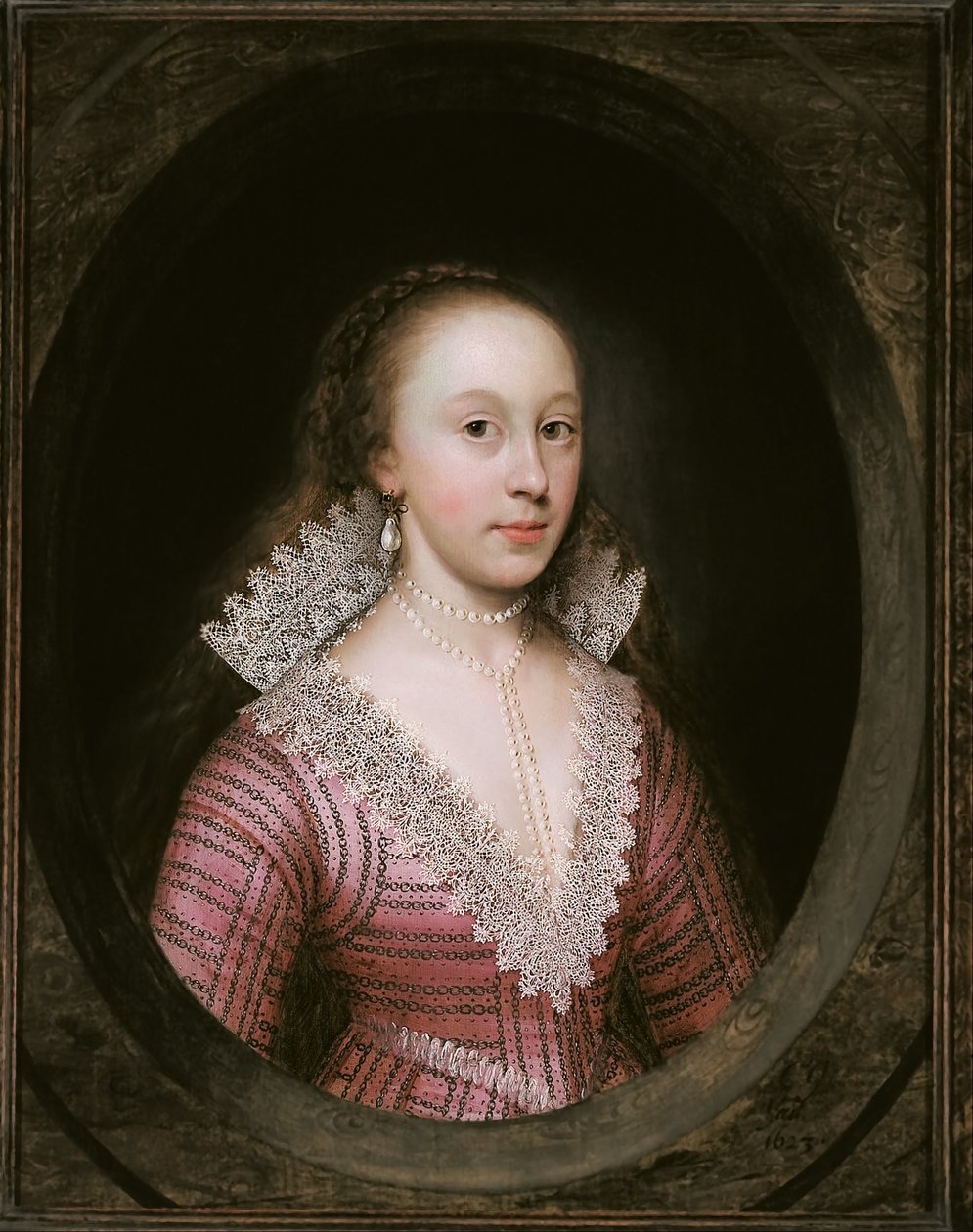Una dama, que se cree que es Catherine Fenn de Cornelis Janssens van Ceulen