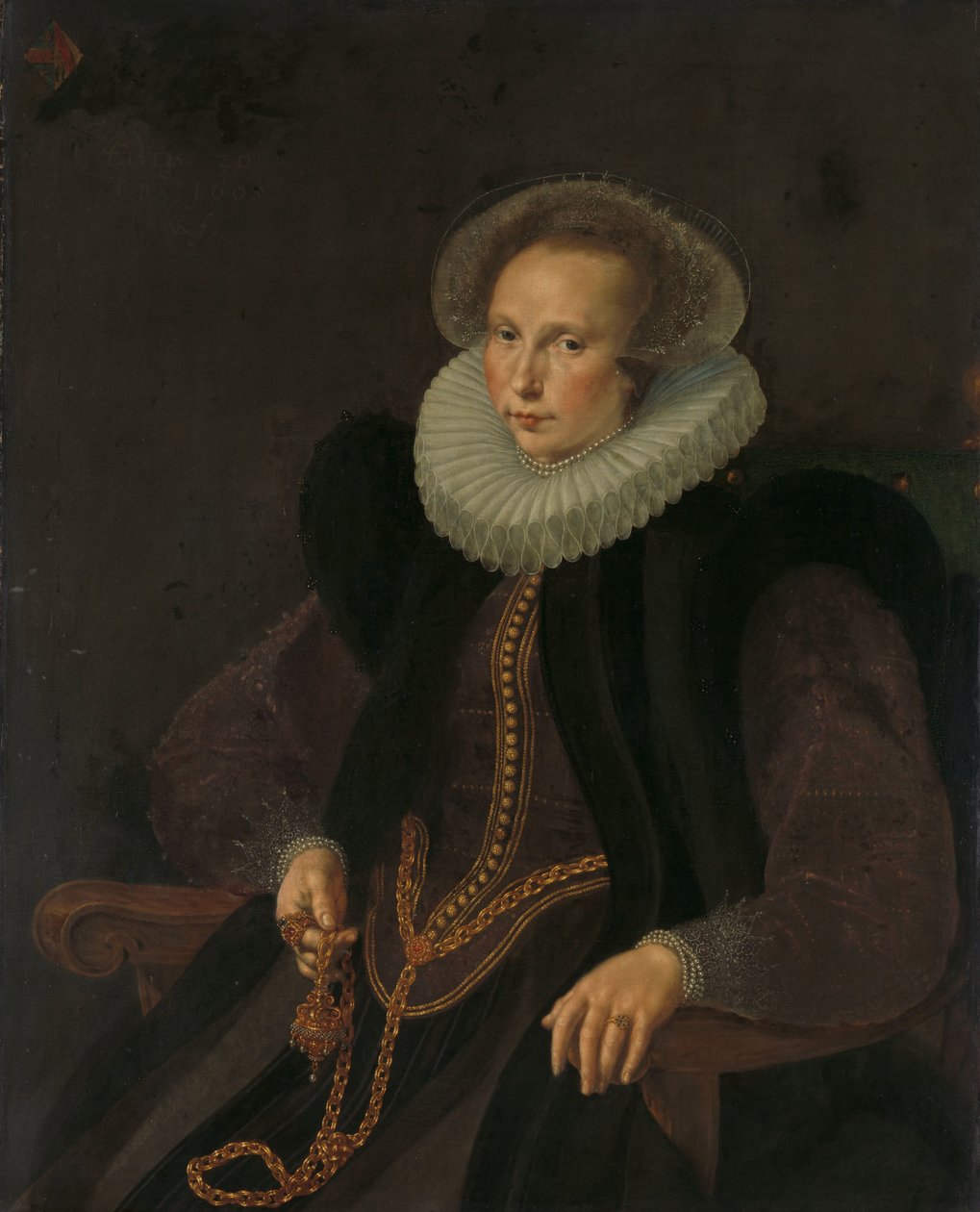 Griete Jacobsdr van Rhijn (1585-1652), esposa de Jacob Cornelisz Banjaert, llamado van Neck de Cornelis Ketel