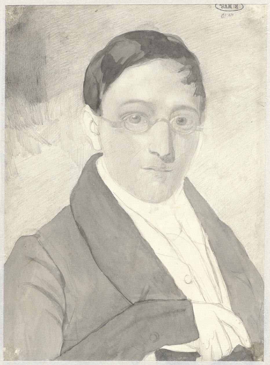 Retrato de un caballero con gafas de Cornelis Kruseman