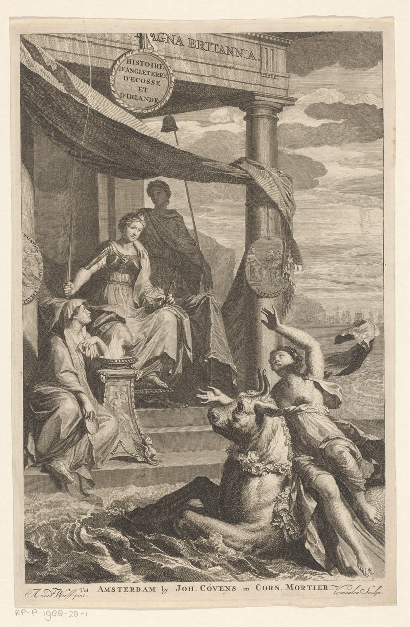 El secuestro de Europa vigilado por Britannia
Portada de: Isaac de Larrey, Histoire d