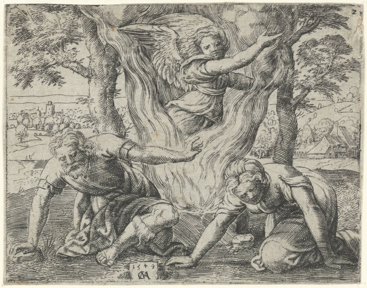 Sacrificio de Manoach Historia de Sansón (título de la serie) de Cornelis Massijs