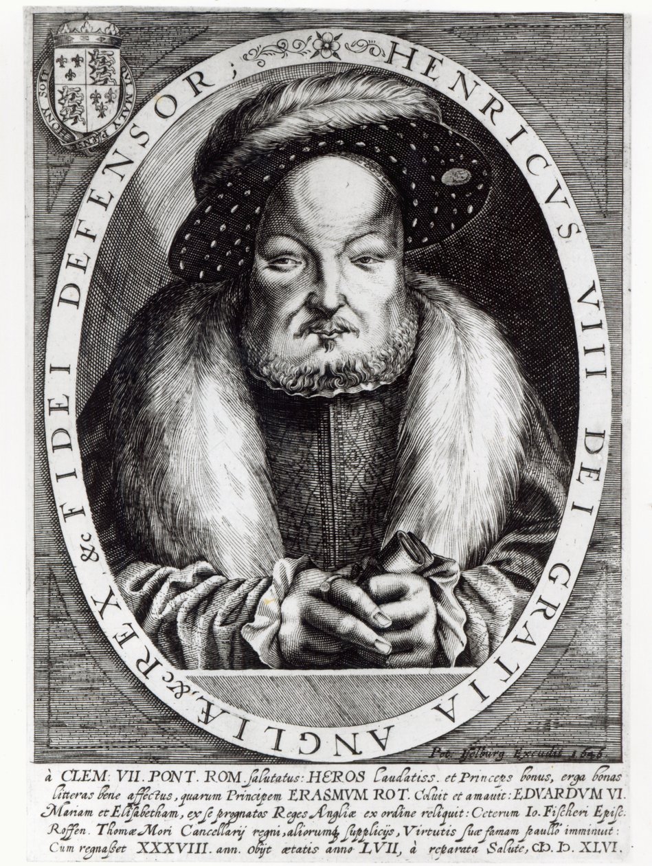 Retrato de Enrique VIII, grabado por Peter Isselburg, 1646 de Cornelis Massys