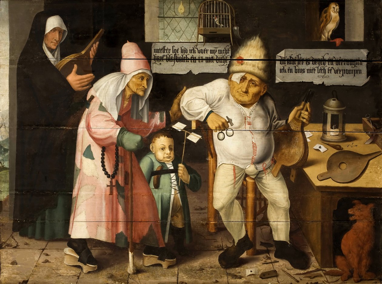 El reparador de fuelles después de Hieronymus Bosch, c. 1550 de Cornelis Massys