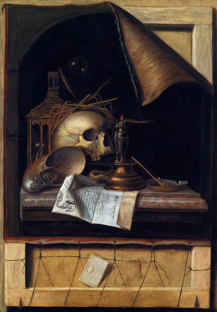 Naturaleza muerta con vanitas de Cornelis Norbertus Gysbrechts