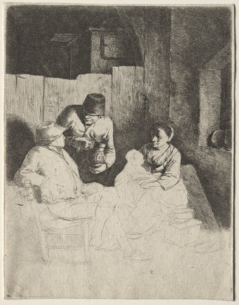 La madre sentada en una posada de Cornelis Pietersz Bega