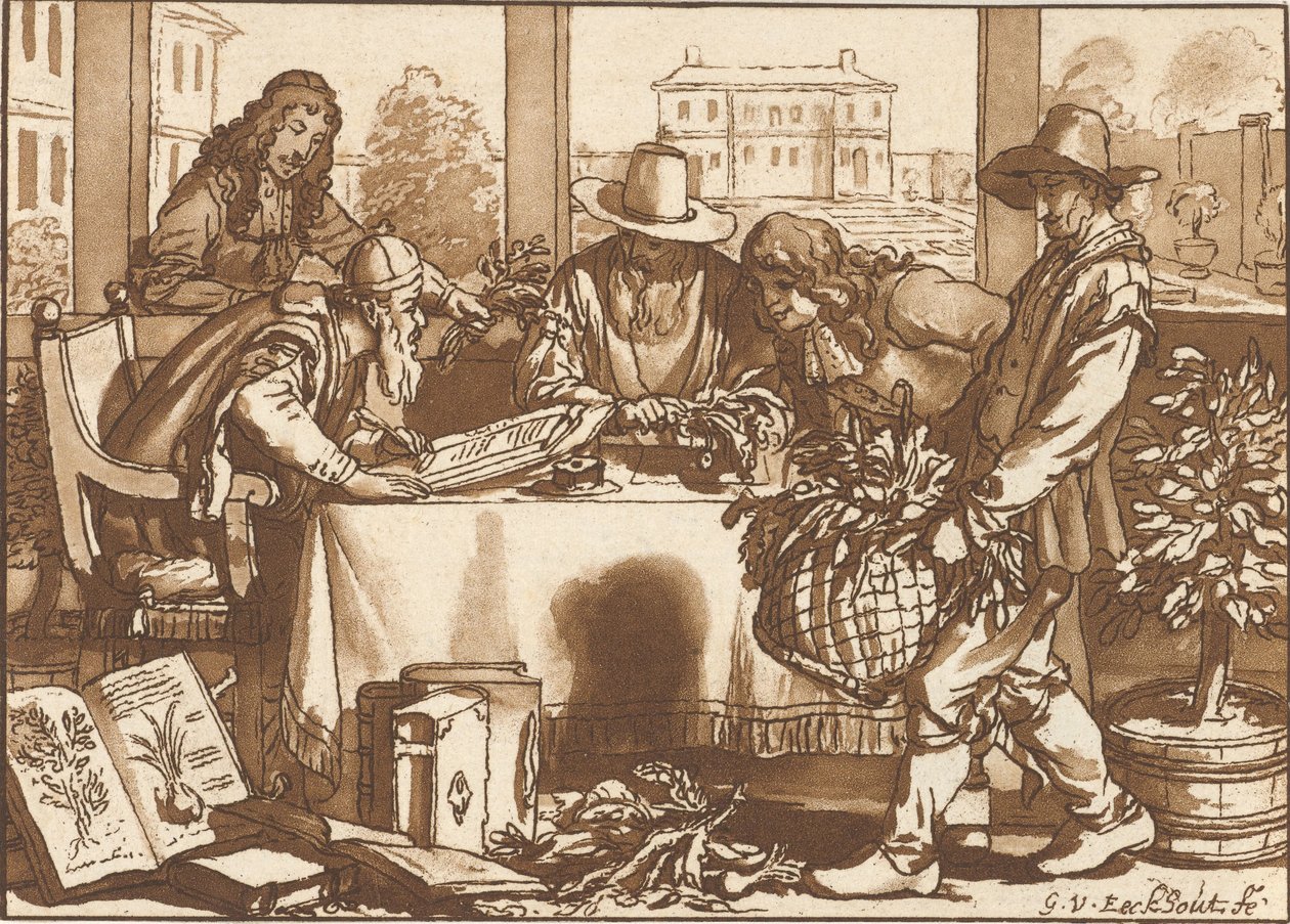 botánico de Cornelis Ploos van Amstel (signed by artist)