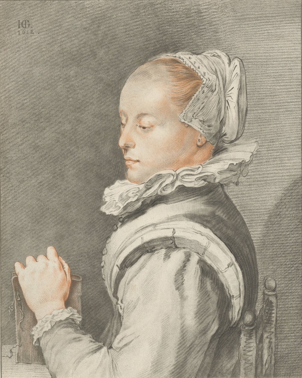 retrato, de, un, mujer joven de Cornelis Ploos van Amstel (signed by artist)