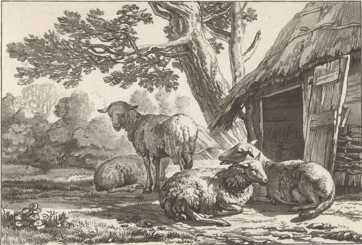 aprisco de Cornelis Ploos van Amstel (signed by artist)