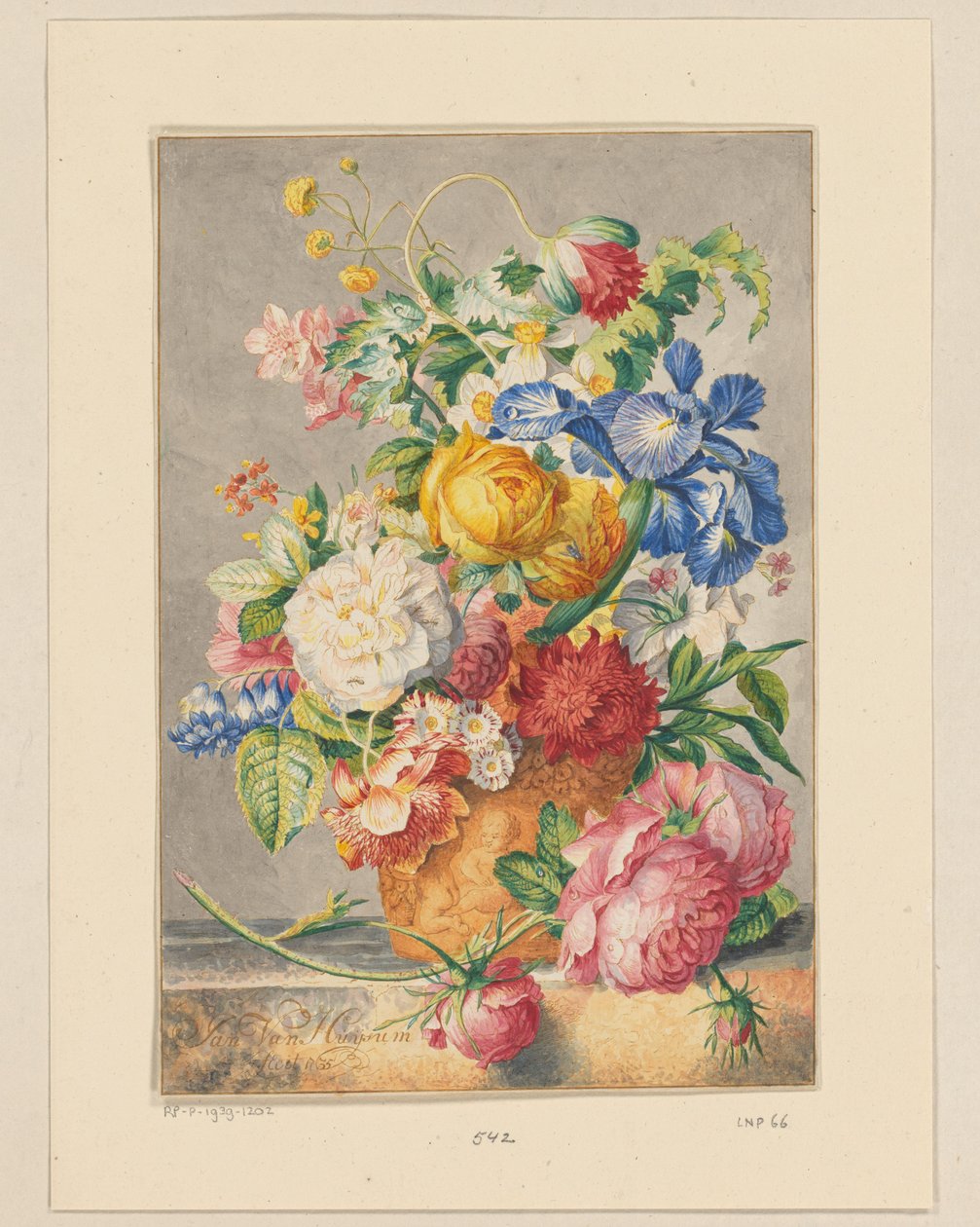 Bodegón de flores de Cornelis Ploos van Amstel