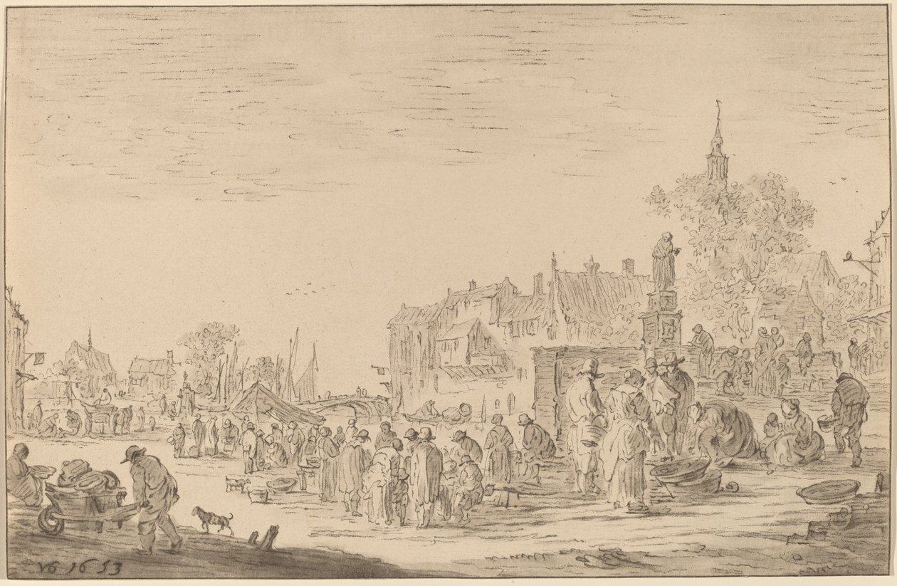 Mercado de Pescado, 1767 de Cornelis Ploos van Amstel