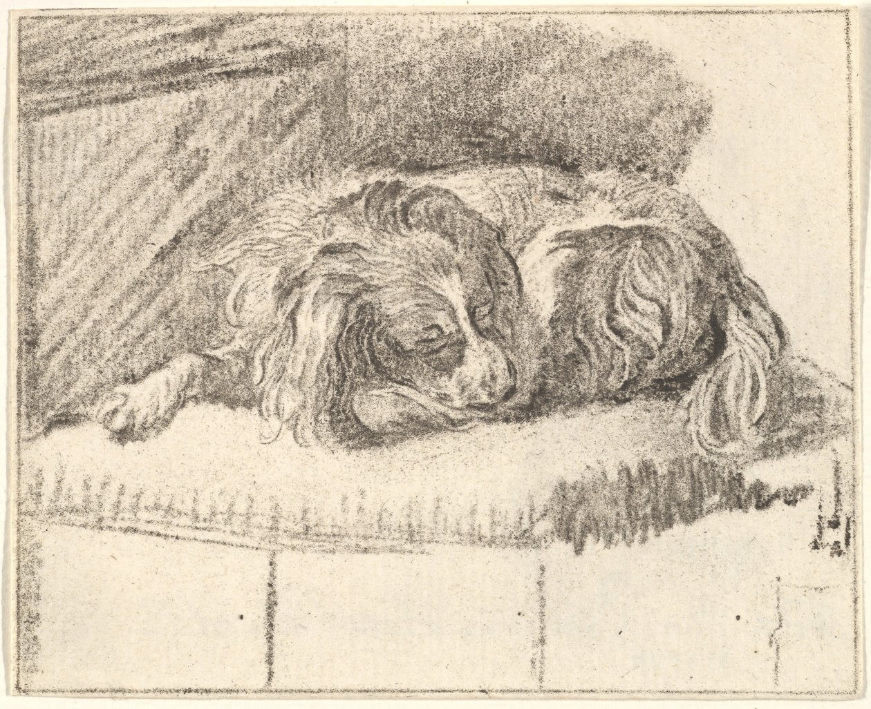 Perro durmiendo de Cornelis Ploos van Amstel