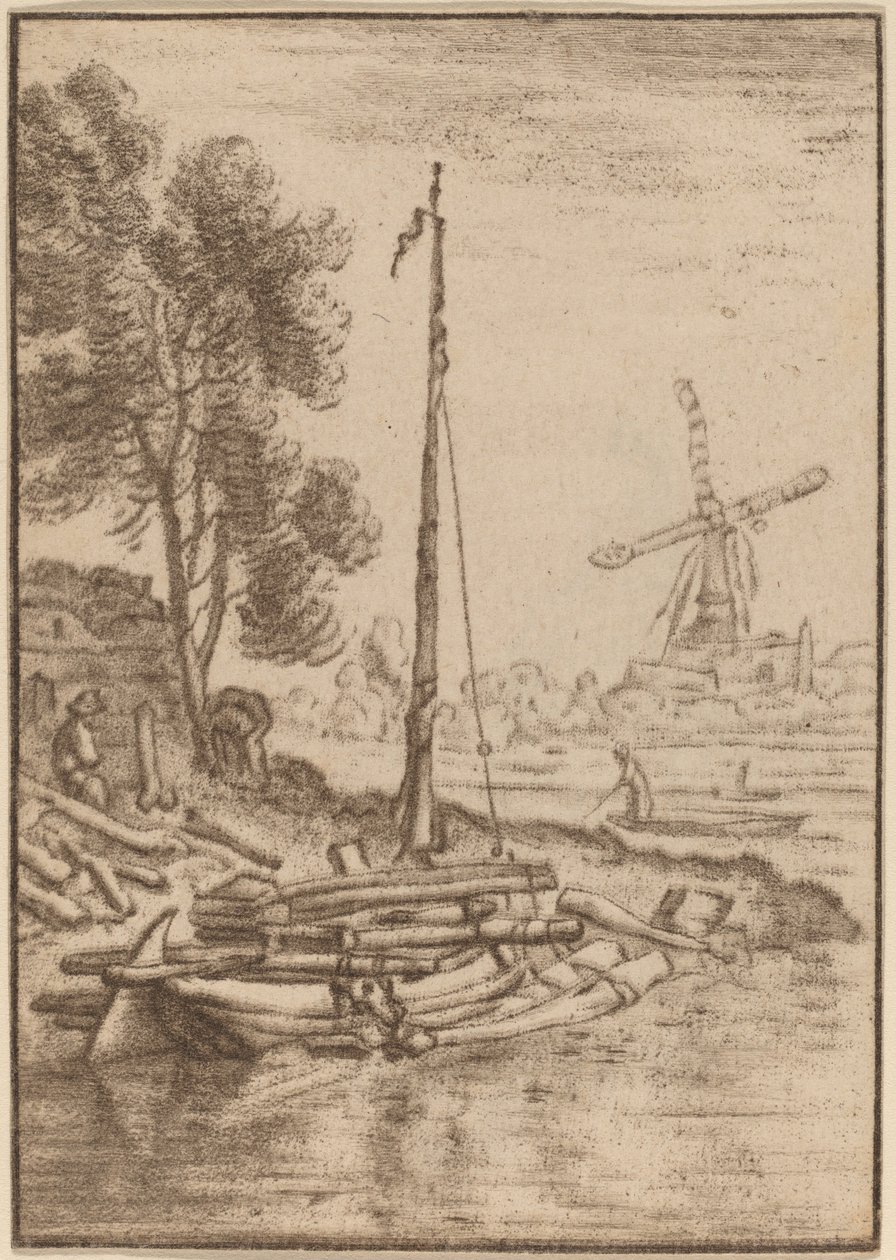 Río Serpenteante de Cornelis Ploos van Amstel after Herman Saftleven