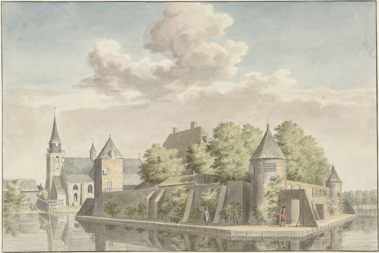 El Hof van Putten y la iglesia de Geervliet de Cornelis Pronk (possibly)