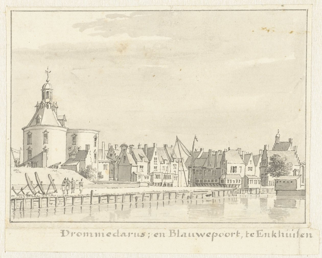 Los Drommedaris y Blauwepoort en Enkhuizen de Cornelis Pronk