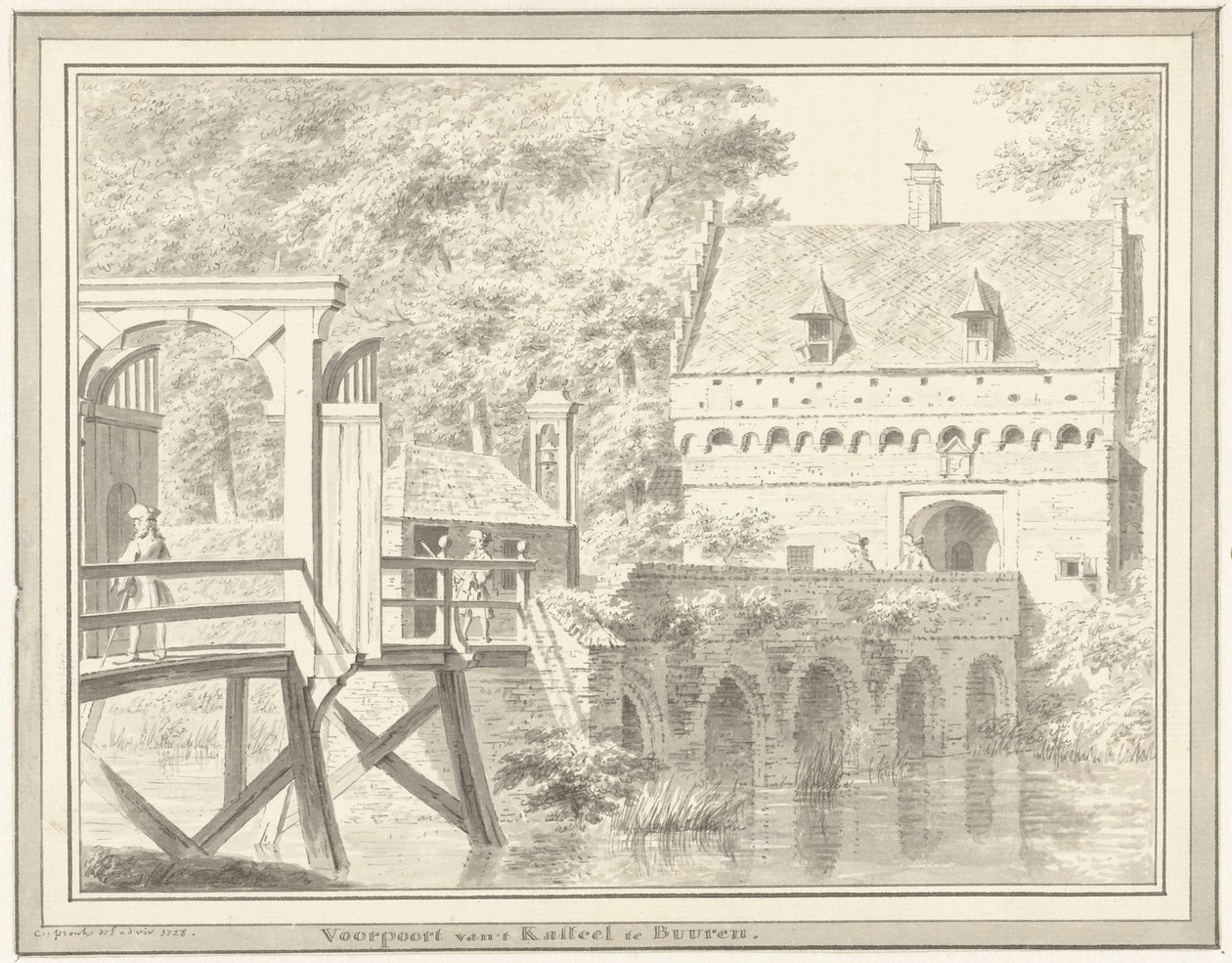 Puerta principal del castillo de Buren de Cornelis Pronk