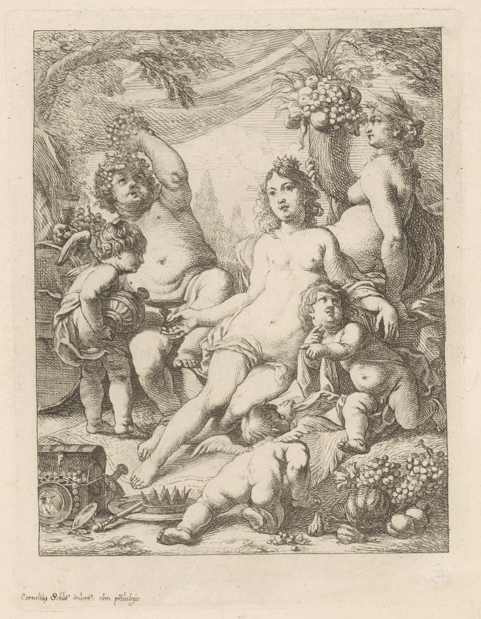 Baco, Venus y Ceres. de Cornelis Schut (I)