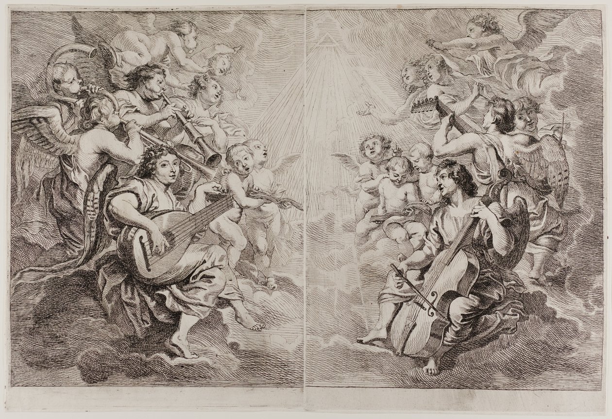 Ángeles haciendo música de Cornelis Schut I