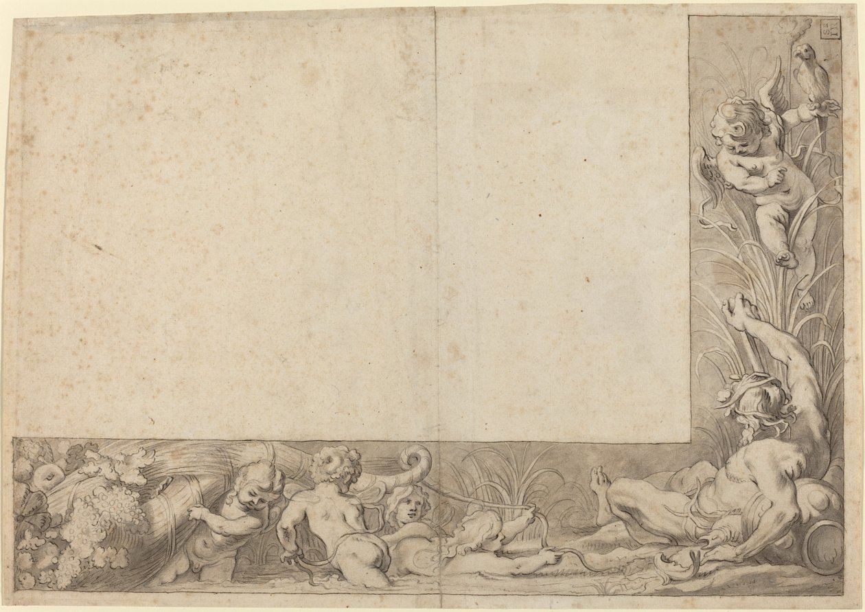 Dios del río con putti de Cornelis Schut I