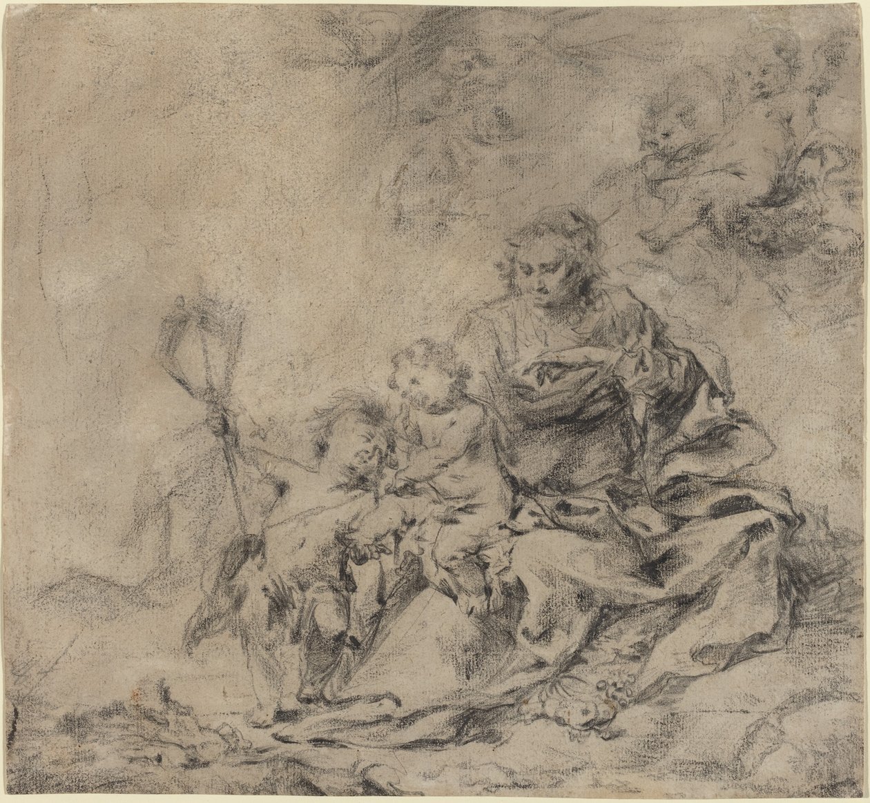 La Virgen y el Niño con Juan el Bautista de Cornelis Schut I