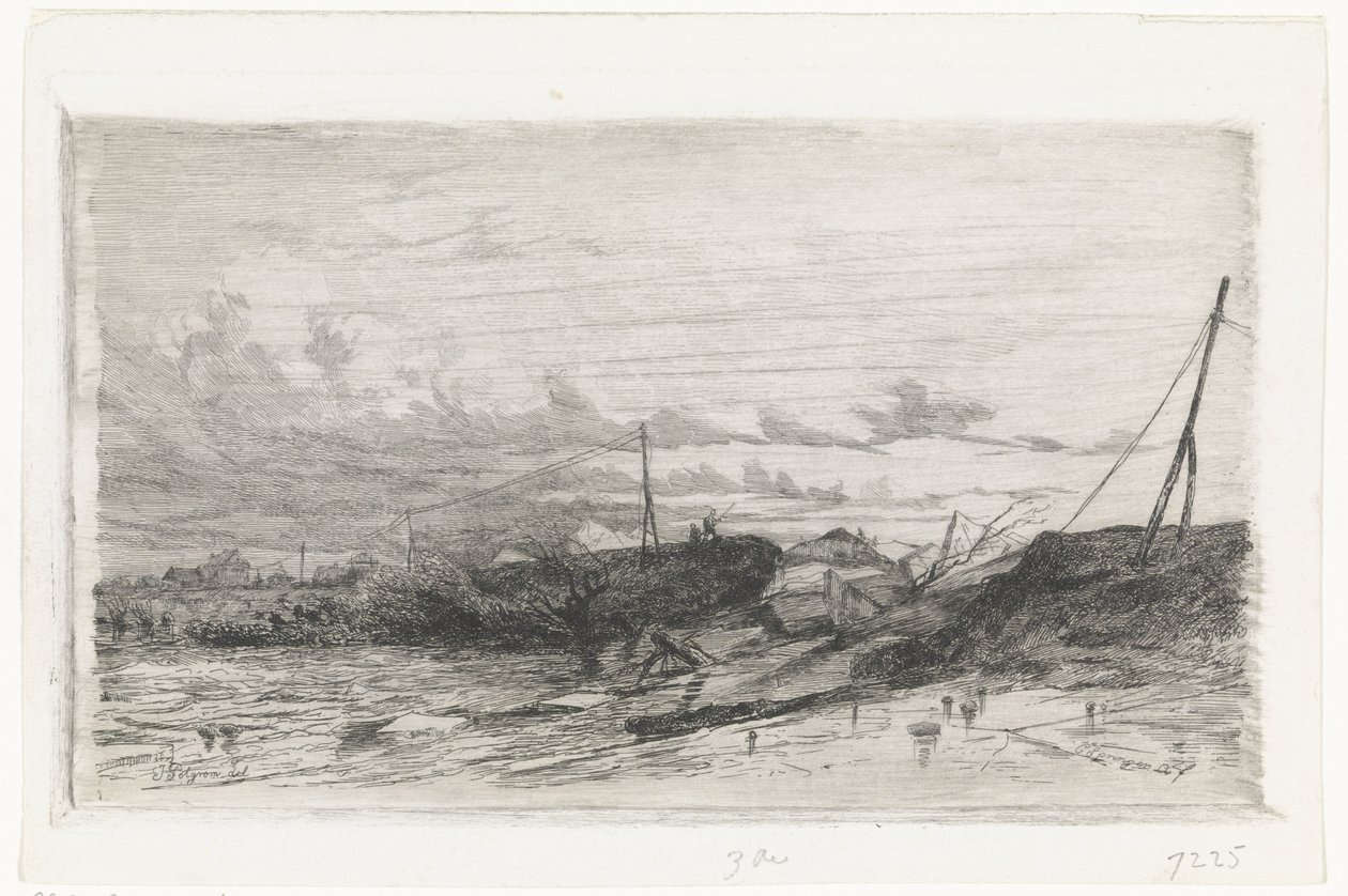 Brecha de dique en Arnhem, 1855 de Cornelis Springer