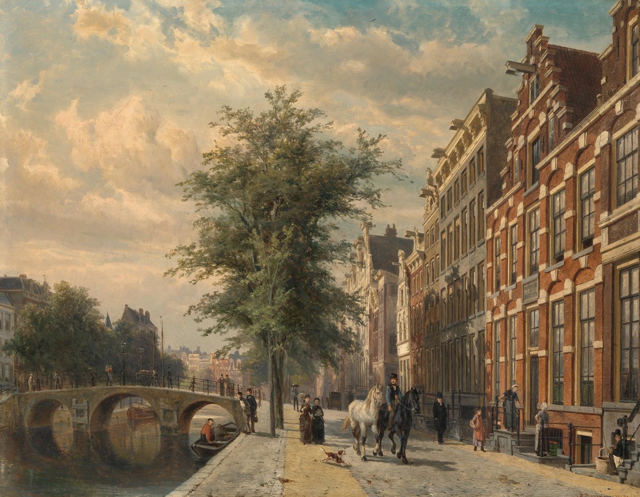 El orfanato menonita De Oranjeappel en Herengracht 344 de Cornelis Springer