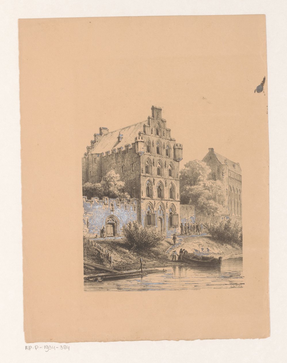 casas junto al agua Casas de nobles de Cornelis Springer