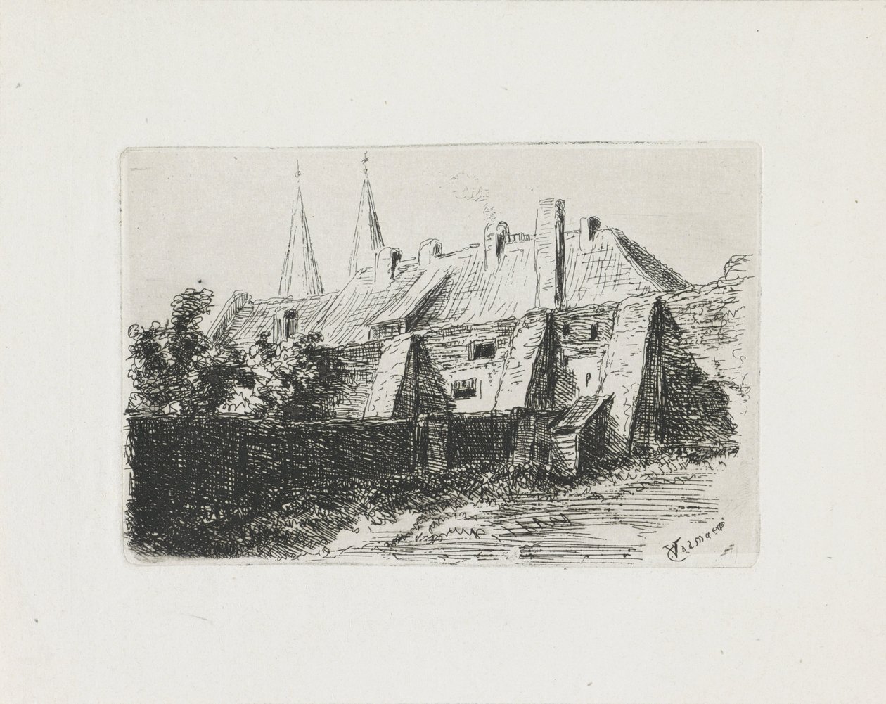 Tres árboles altos Quinta suite (título de la serie) de Cornelis Steffelaar