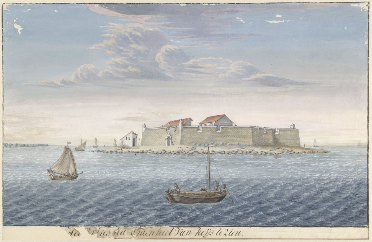 Fuerte Hammenhiel en Ceilán He[t for]rtres hammenhiel van keijs para ver. (título en el objeto) de Cornelis Steiger