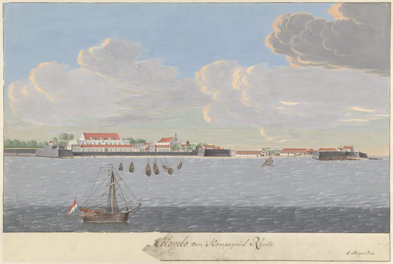 Vista de Colombo desde la rada de Cornelis Steiger