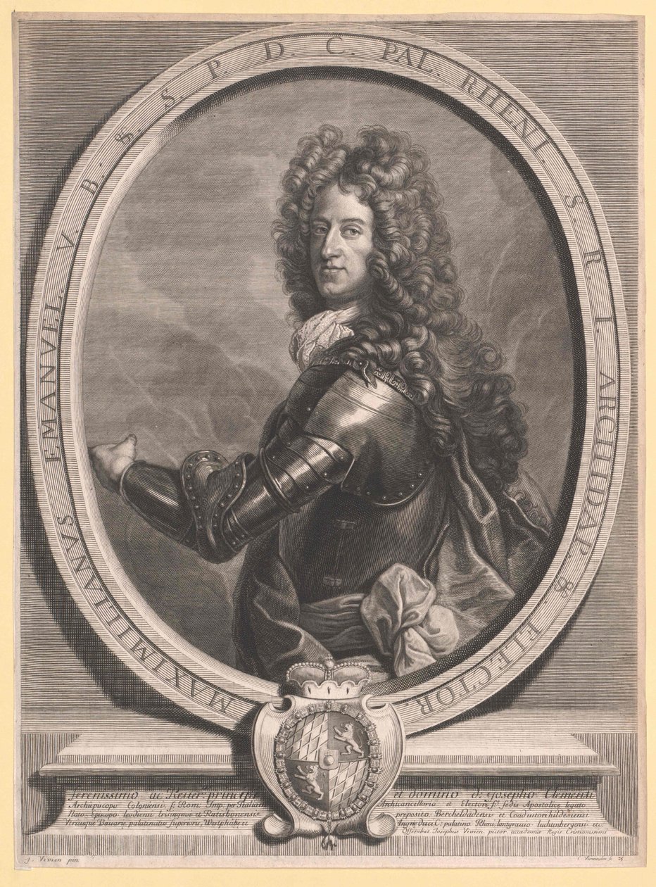 Elector de Baviera Maximiliano II Manuel (grabado) de Cornelis Vermeulen