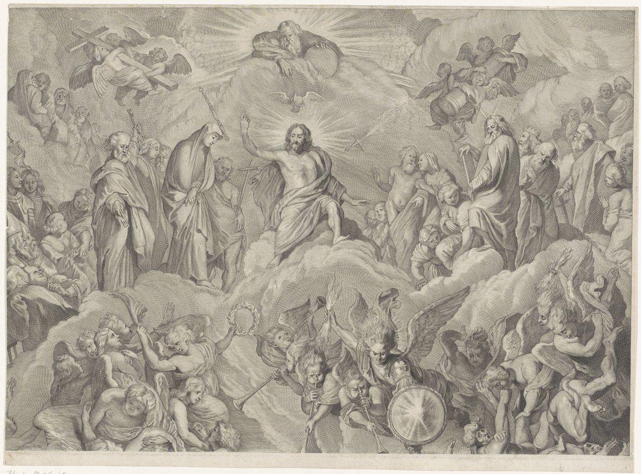 Juicio final (placa superior) de Cornelis Visscher (II)