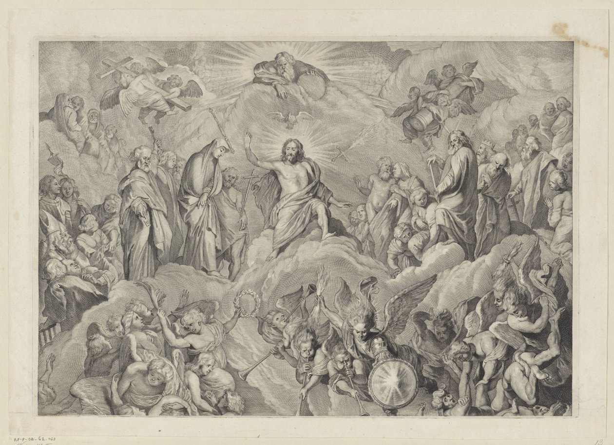 Juicio final (placa superior) de Cornelis Visscher (II)