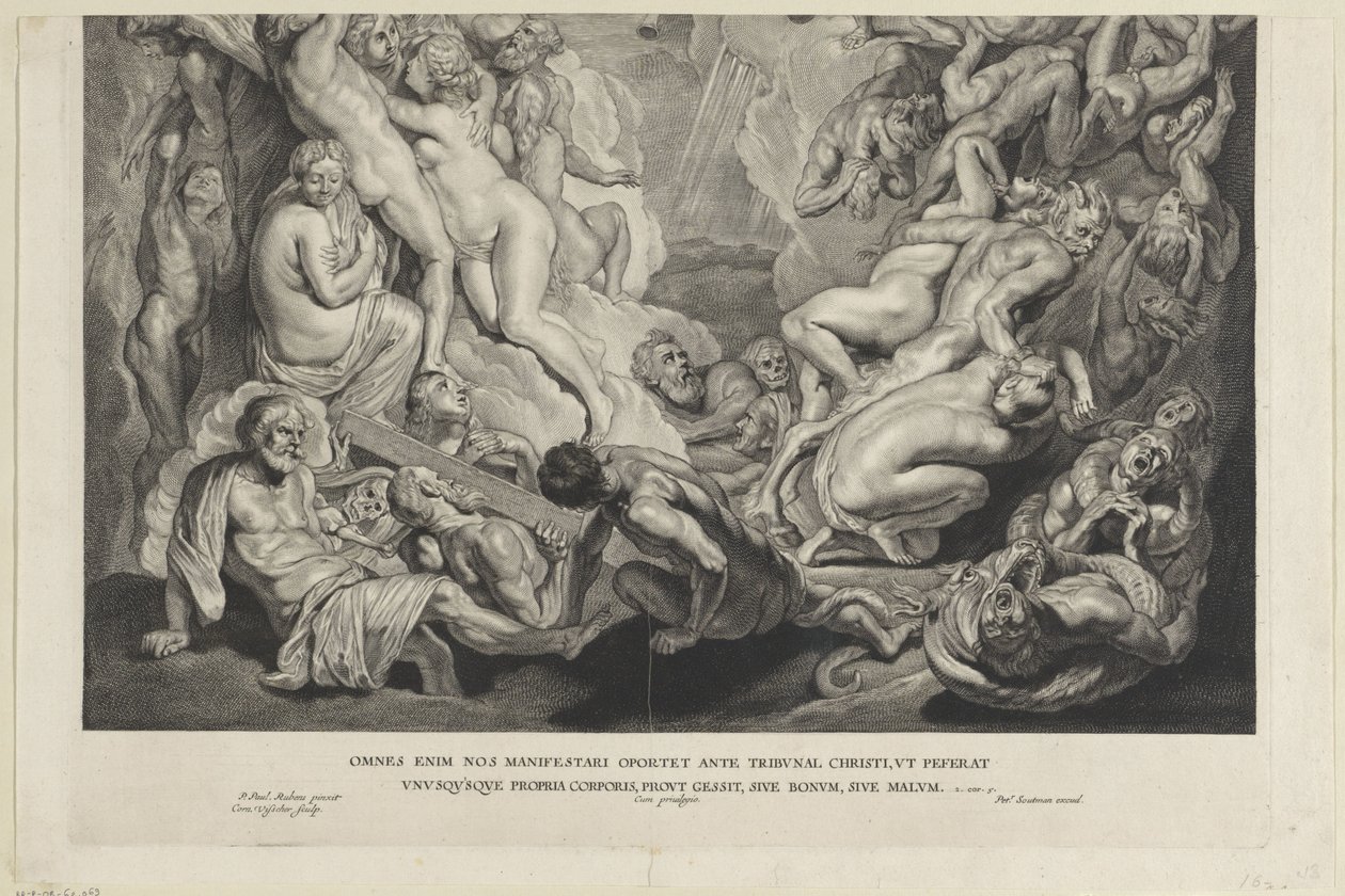 Juicio final (placa inferior) de Cornelis Visscher (II)