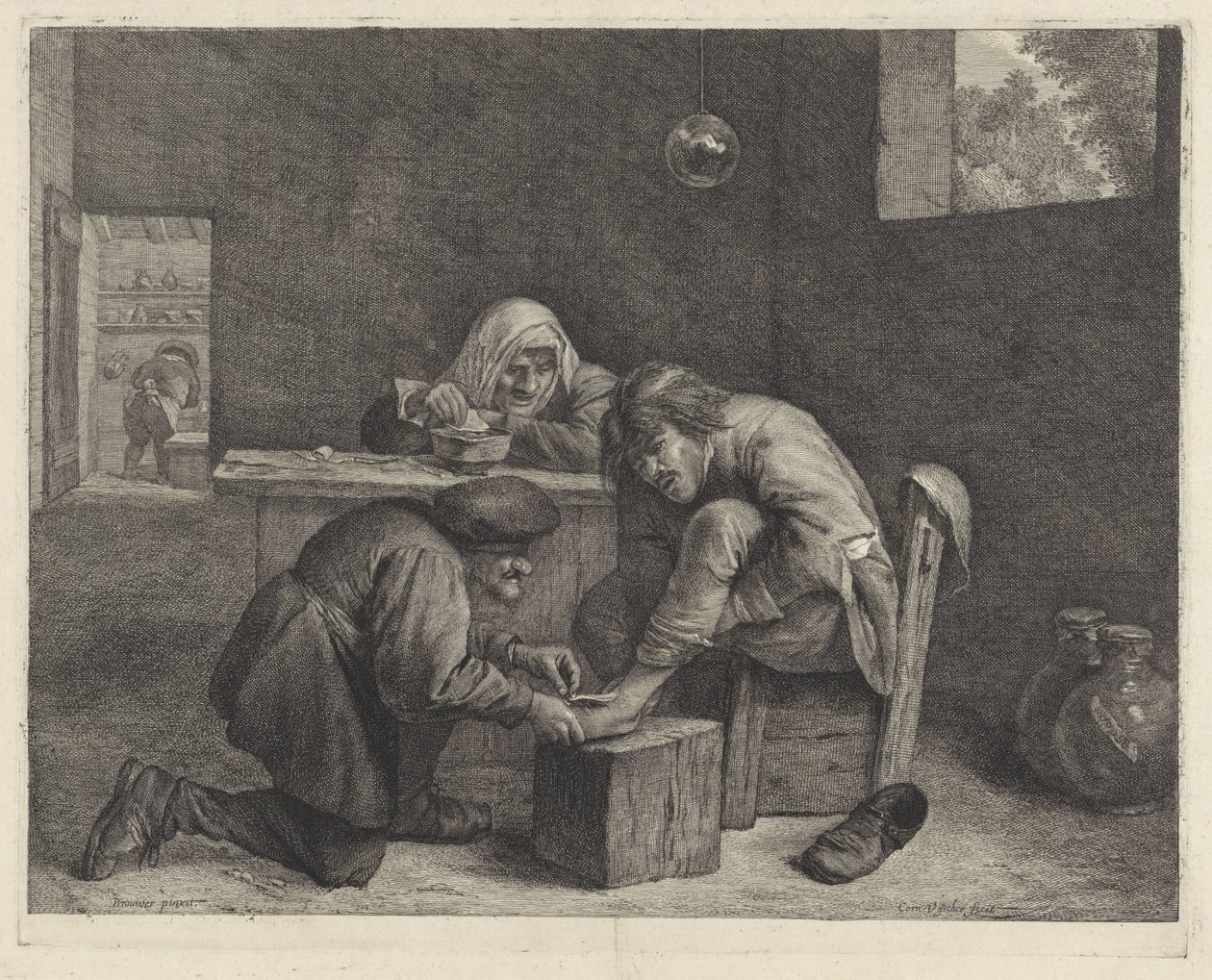 hombre, en, un, doctor de Cornelis Visscher (II)