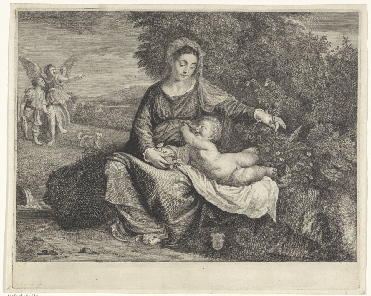 María con el Niño y Tobías y el Ángel de Cornelis Visscher (II)