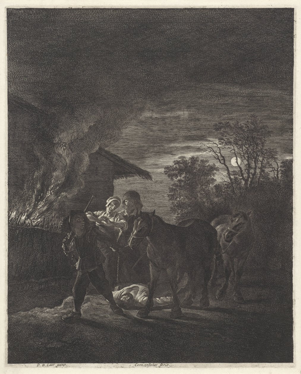 robo de caballos de Cornelis Visscher (II)