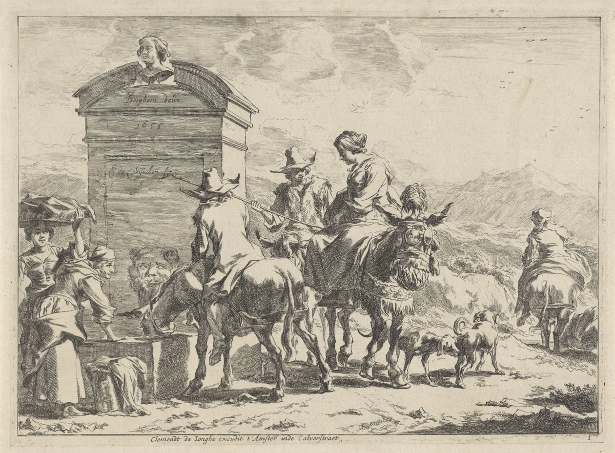 lugar de descanso Paisajes (título de la serie) de Cornelis Visscher (II)